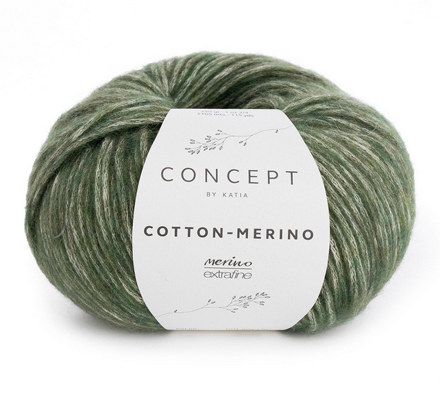 Garn Cotton-Merino, bomull/ merinoull Grön 122, se vårt sortiment av heminredning, garn & tyger. Alltid till bra priser.