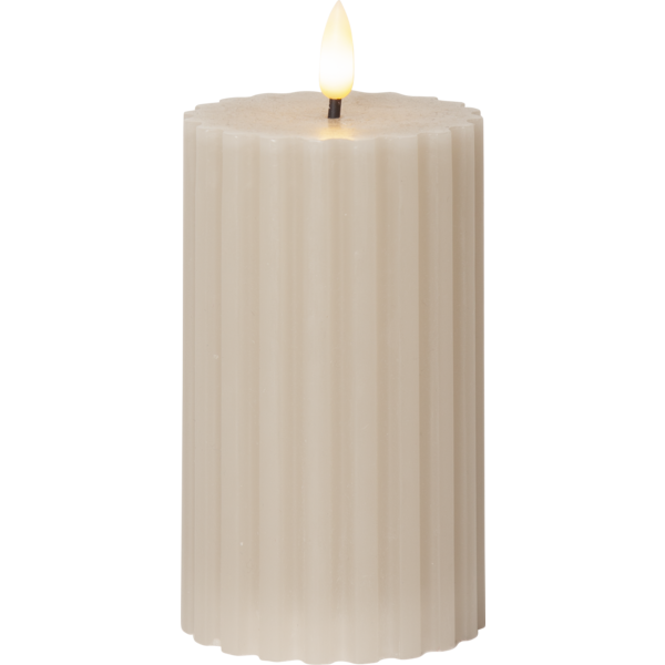 LED Blockljus Flamme 15 cm beige m timer, , se vårt sortiment av heminredning, garn & tyger. Alltid till bra priser.