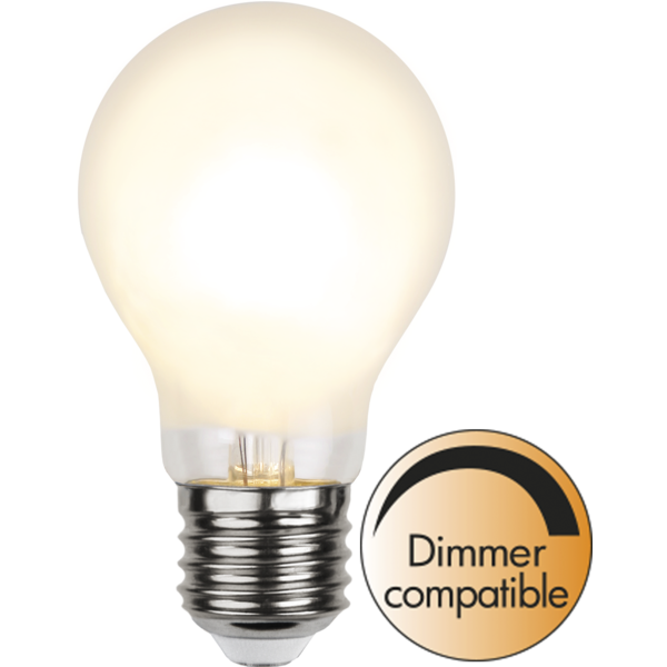 LED-LAMPA E27 A60 Frosted lm 500, dimbar, se vårt sortiment av heminredning, garn & tyger. Alltid till bra priser.