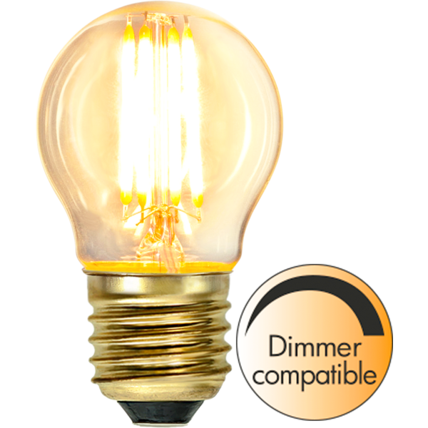 LED-LAMPA E27 G45 Soft Glow lm 350 dimbar, se vårt sortiment av heminredning, garn & tyger. Alltid till bra priser.