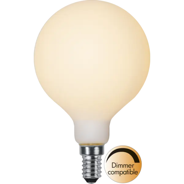 LED-LAMPA E14 G80 Opaque lm 120, dimbar, se vårt sortiment av heminredning, garn & tyger. Alltid till bra priser.