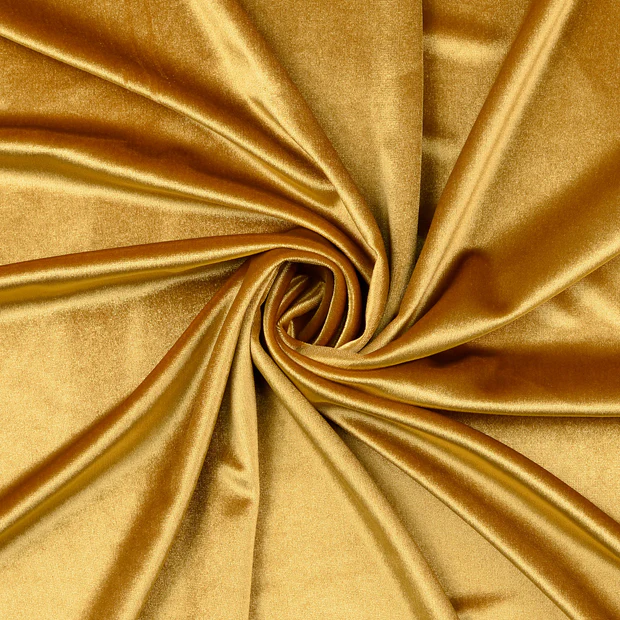 Sammetsjersey, guld 152cm, se vårt sortiment av heminredning, garn & tyger. Alltid till bra priser.