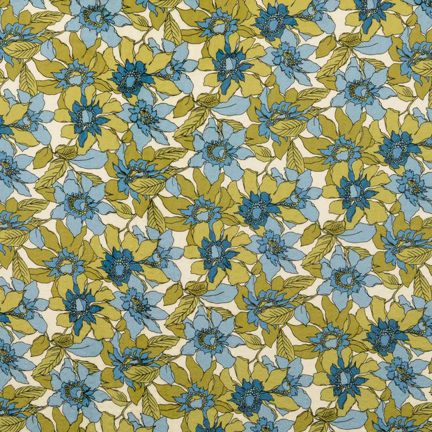 Blommig bomullsväv seersucker , se vårt sortiment av heminredning, garn & tyger. Alltid till bra priser.