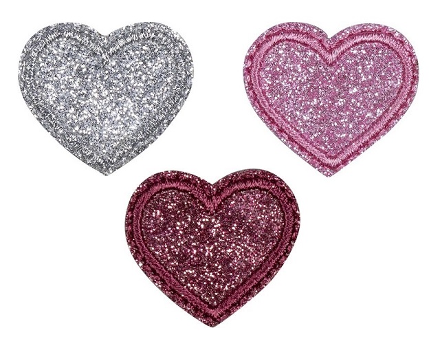 Dekormärke, glitterhjärtan 3 st, se vårt sortiment av heminredning, garn & tyger. Alltid till bra priser.