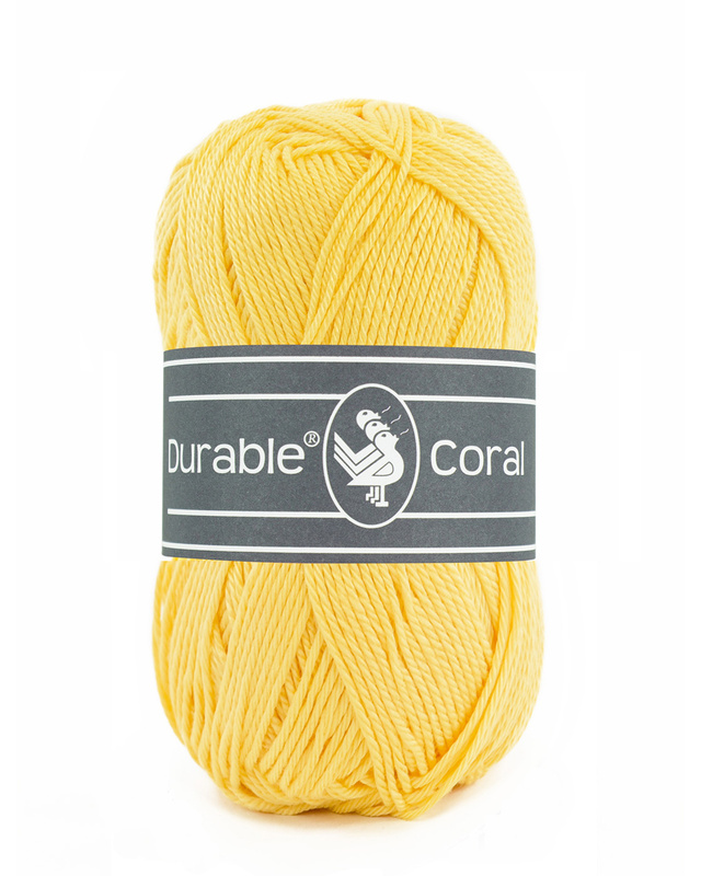 Bomullsgarn, Durable Coral Ljusgul 309, se vårt sortiment av heminredning, garn & tyger. Alltid till bra priser.