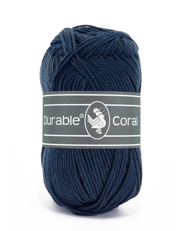 Bomullsgarn, Durable Coral Jeansblå 0370, se vårt sortiment av heminredning, garn & tyger. Alltid till bra priser.