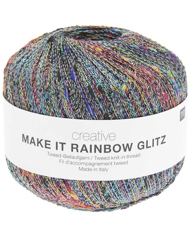 Effektgarn Creative Make it Rainbow Glitz, se vårt sortiment av heminredning, garn & tyger. Alltid till bra priser.