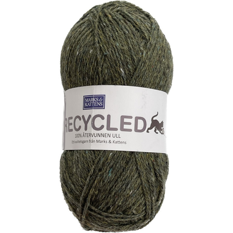 Ull Recycled  Grön 408, se vårt sortiment av heminredning, garn & tyger. Alltid till bra priser.