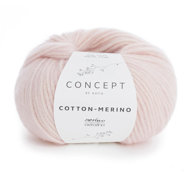 Garn Cotton-Merino, bomull/ merinoull Ljusrosa 103, se vårt sortiment av heminredning, garn & tyger. Alltid till bra priser.