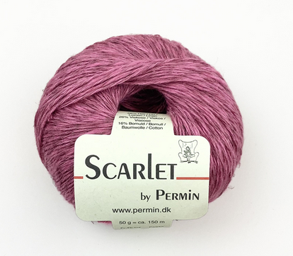 Scarlet, garn i  Lin och bomull. Cerise 013, se vårt sortiment av heminredning, garn & tyger. Alltid till bra priser.