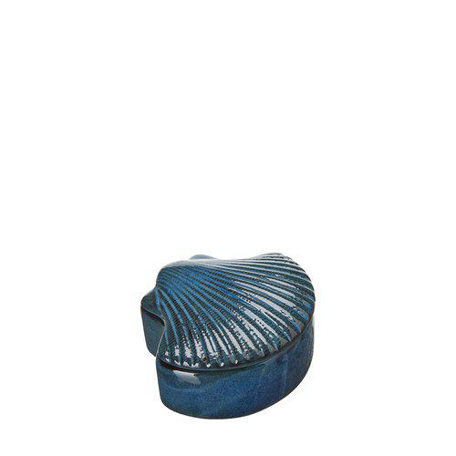 Galia, Snäck burk i porslin, blå, se vårt sortiment av heminredning, garn & tyger. Alltid till bra priser.