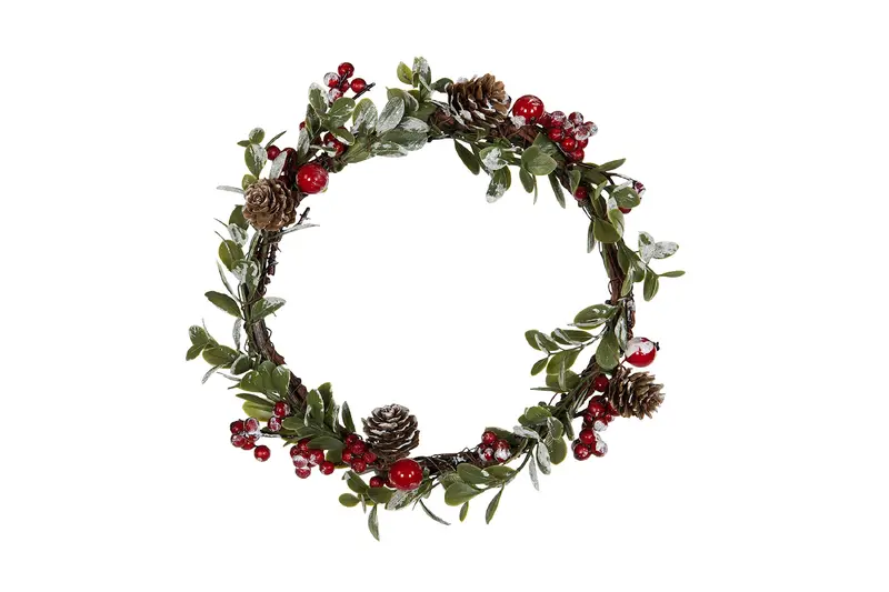 Krans Vinterskog med kottar och bär , se vårt sortiment av heminredning, garn & tyger. Alltid till bra priser.