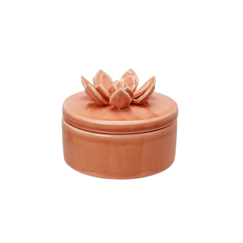 Lilly burk med blomma, aprikos, se vårt sortiment av heminredning, garn & tyger. Alltid till bra priser.