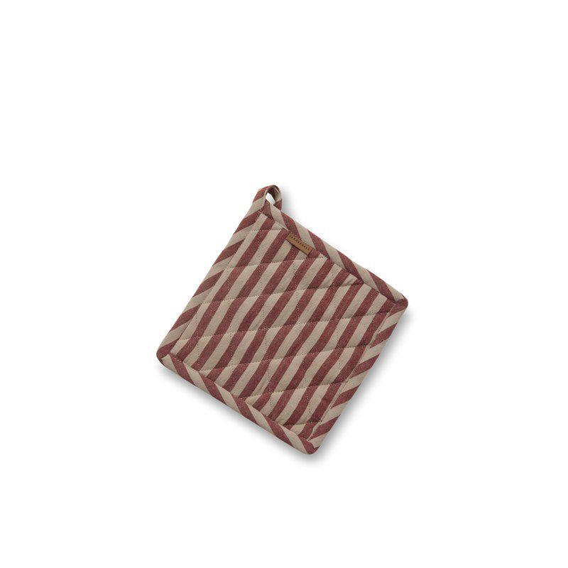 Cuisine grytlapp, röd/linne, se vårt sortiment av heminredning, garn & tyger. Alltid till bra priser.