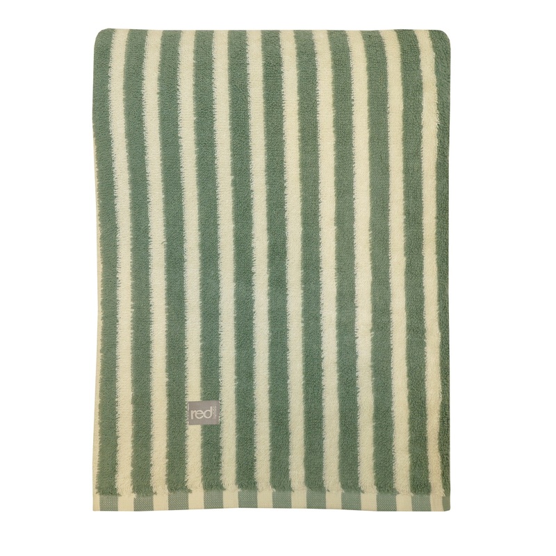 Brighton randig frottéhandduk 50*70 grön/vit, se vårt sortiment av heminredning, garn & tyger. Alltid till bra priser.