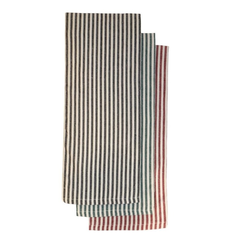Recycle kökshandduk 50*70 cm randig, se vårt sortiment av heminredning, garn & tyger. Alltid till bra priser.