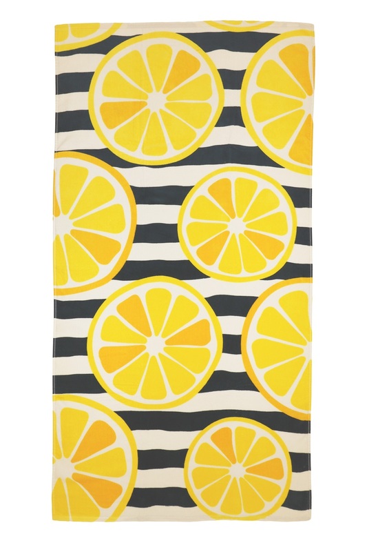 Badhandduk, Citron beachfrotté 80*160cm, marin, se vårt sortiment av heminredning, garn & tyger. Alltid till bra priser.