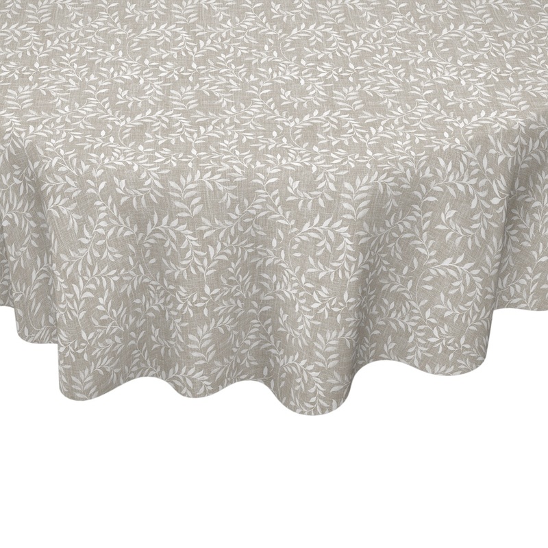 Rund vaxduk, Löv, linnefärg, se vårt sortiment av heminredning, garn & tyger. Alltid till bra priser.