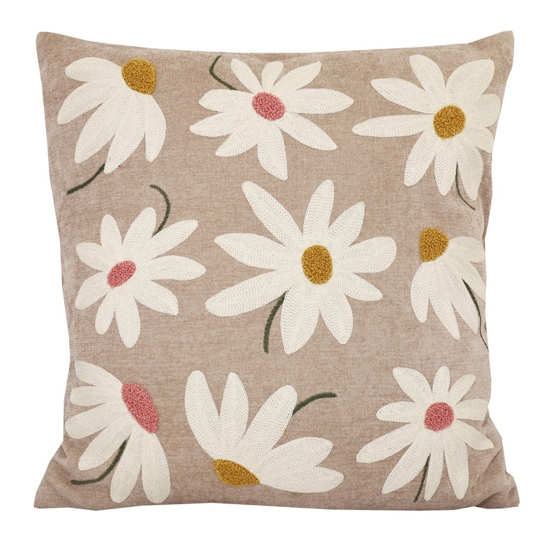 Kuddfodral Flora, linne 45x45 cm, se vårt sortiment av heminredning, garn & tyger. Alltid till bra priser.