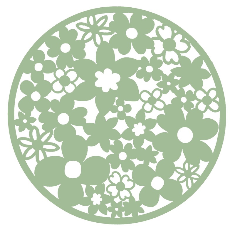 Blossom, Bordstablett i  filt, grön, se vårt sortiment av heminredning, garn & tyger. Alltid till bra priser.