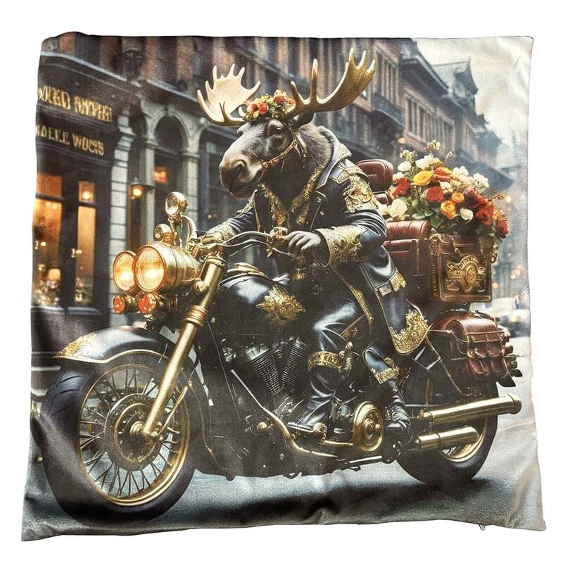 Kuddfodral Älg på HD  45x45cm, se vårt sortiment av heminredning, garn & tyger. Alltid till bra priser.