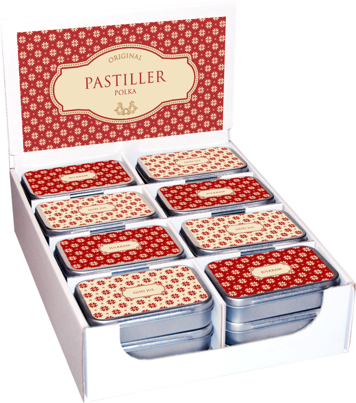 Pastillaskar, polka Julkram, se vårt sortiment av heminredning, garn & tyger. Alltid till bra priser.
