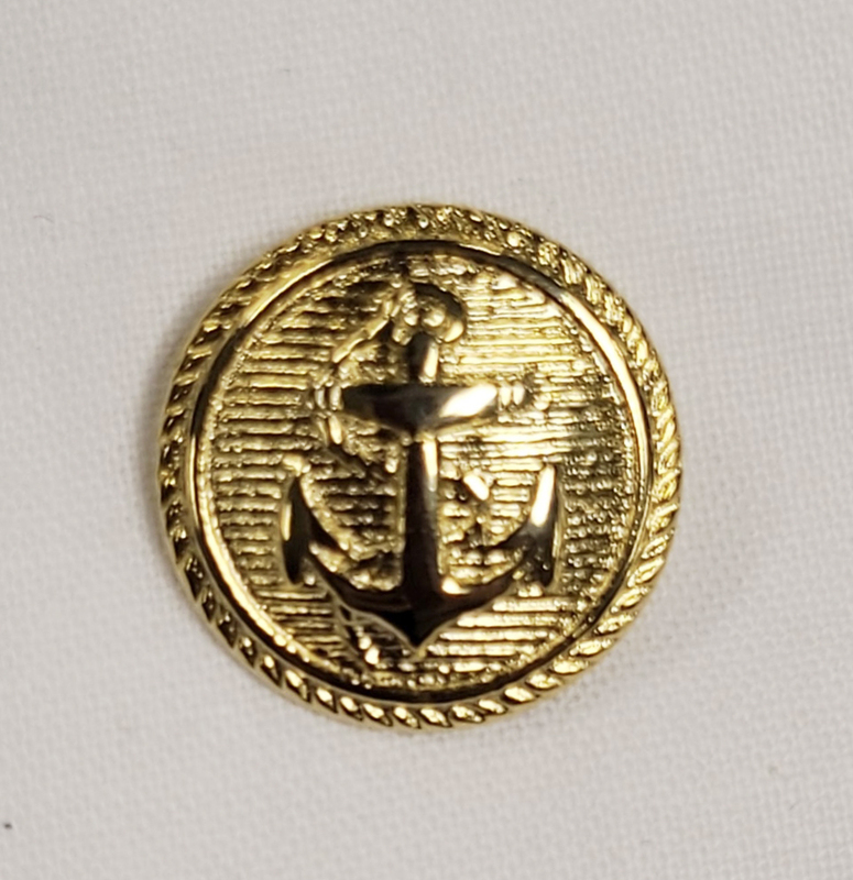Marinknapp med ankare, 20 mm, guld, se vårt sortiment av heminredning, garn & tyger. Alltid till bra priser.