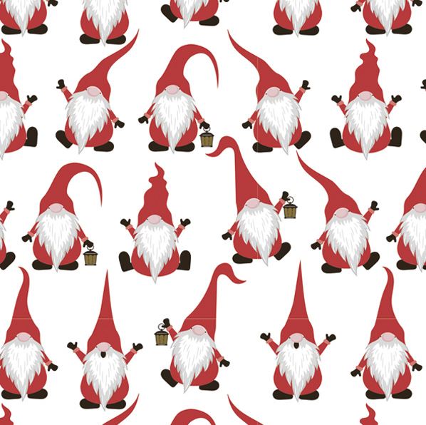 Servetter Happy Santas, se vårt sortiment av heminredning, garn & tyger. Alltid till bra priser.