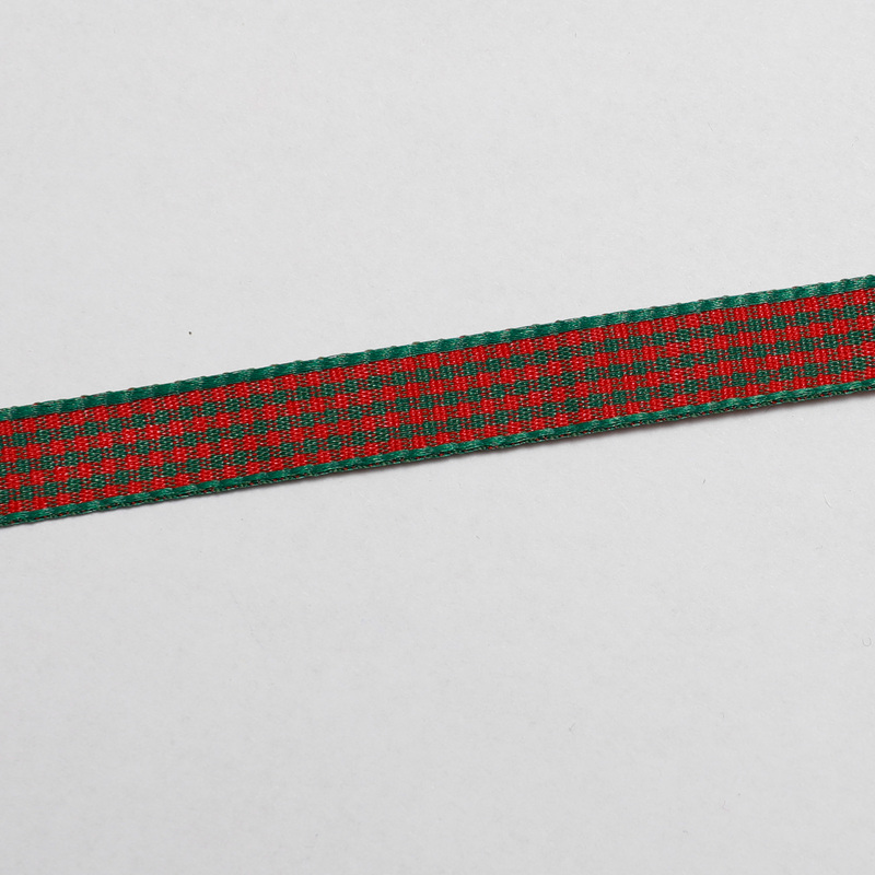 Dekorationsband rutig röd grön 10mm, se vårt sortiment av heminredning, garn & tyger. Alltid till bra priser.
