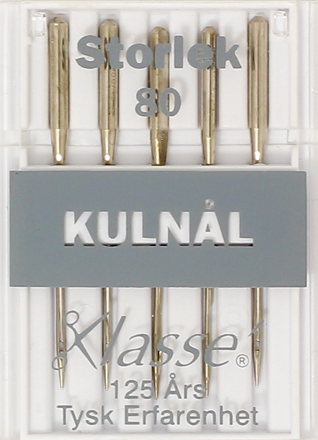 Symaskinsnålar Kulnål 80, se vårt sortiment av heminredning, garn & tyger. Alltid till bra priser.