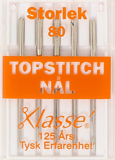 Topstitch Nål 80, se vårt sortiment av heminredning, garn & tyger. Alltid till bra priser.