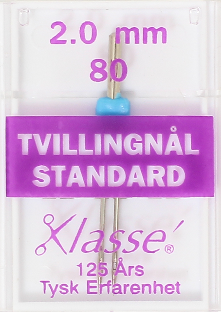 Tvillingnål Standard 4.0/80, se vårt sortiment av heminredning, garn & tyger. Alltid till bra priser.