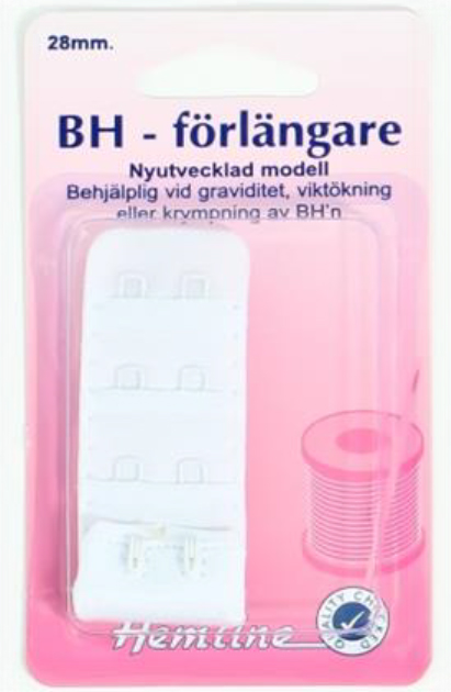 BH-FÖRLÄNGARE VIT 28 MM , se vårt sortiment av heminredning, garn & tyger. Alltid till bra priser.