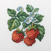 Broderi kit 10*10  cm Jordgubb   H251, se vårt sortiment av heminredning, garn & tyger. Alltid till bra priser.