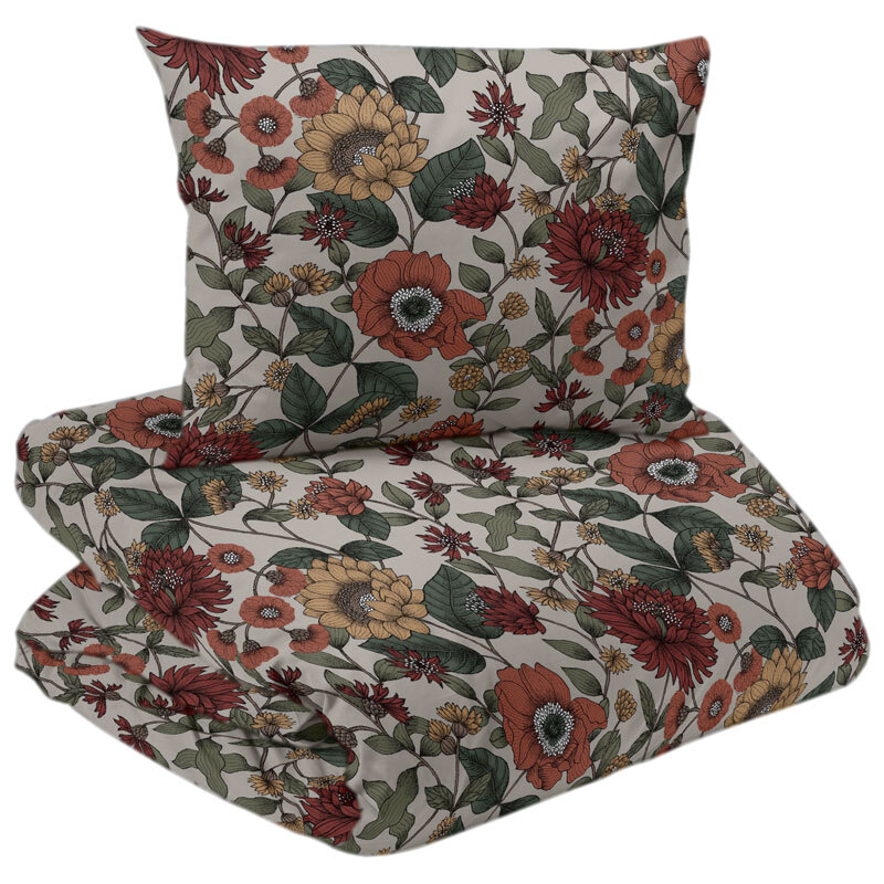 Påslakanset "Dahlia" 150*210 cm, se vårt sortiment av heminredning, garn & tyger. Alltid till bra priser.