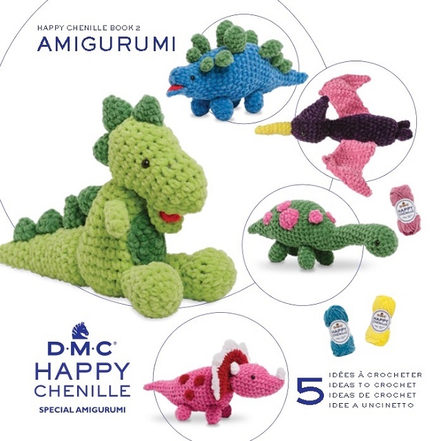 DMC Happy Chenille Mönsterbok 2 Dinosaurier, se vårt sortiment av heminredning, garn & tyger. Alltid till bra priser.