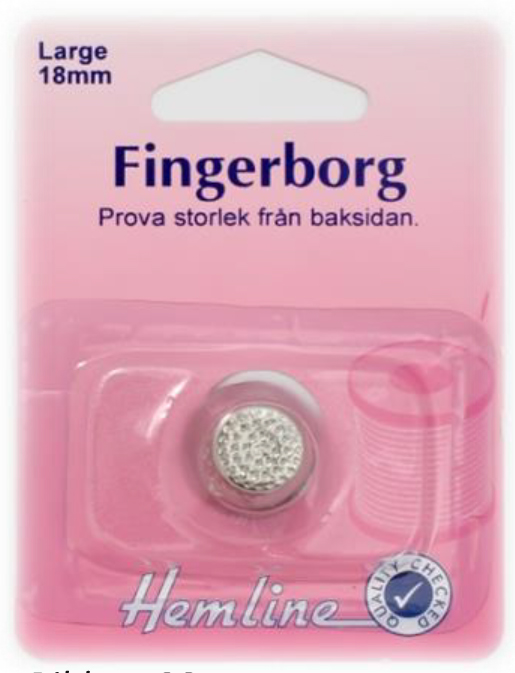 Fingerborg 18mm Large, se vårt sortiment av heminredning, garn & tyger. Alltid till bra priser.