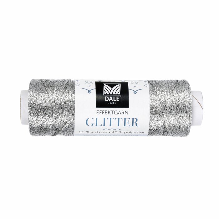 Glitter effekttråd silver, se vårt sortiment av heminredning, garn & tyger. Alltid till bra priser.