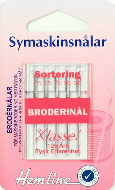 Symaskinsnålar Broderinål 75&90, se vårt sortiment av heminredning, garn & tyger. Alltid till bra priser.