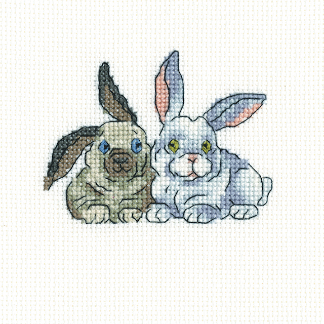 Broderi kit 11*9 cm Kaniner H263, se vårt sortiment av heminredning, garn & tyger. Alltid till bra priser.