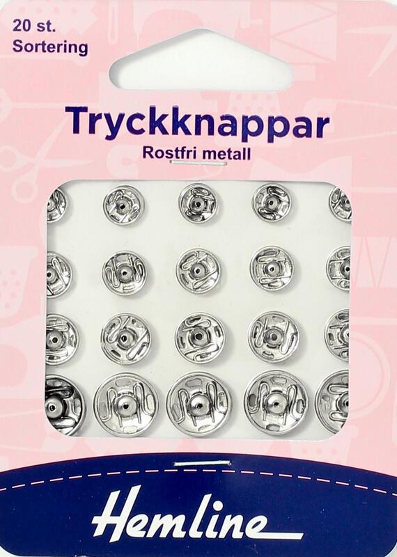 TRYCKKNAPPAR SORT. FÖRNICK - 20 ST. , se vårt sortiment av heminredning, garn & tyger. Alltid till bra priser.