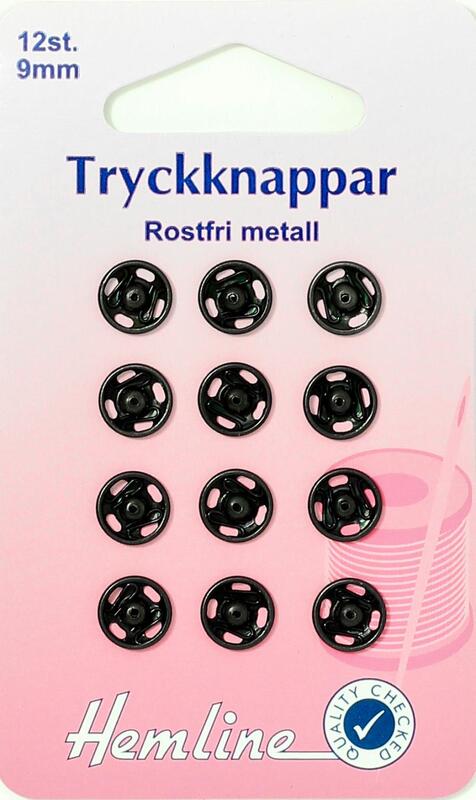 TRYCKKNAPPAR 9 MM SVARTA , se vårt sortiment av heminredning, garn & tyger. Alltid till bra priser.