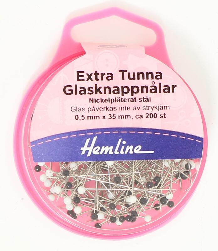 GLASKNAPPNÅLAR 34 MM x 0,65 -10 gr. , se vårt sortiment av heminredning, garn & tyger. Alltid till bra priser.