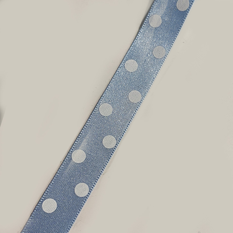 prickigt dekorationsband blå polyester15mm, se vårt sortiment av heminredning, garn & tyger. Alltid till bra priser.