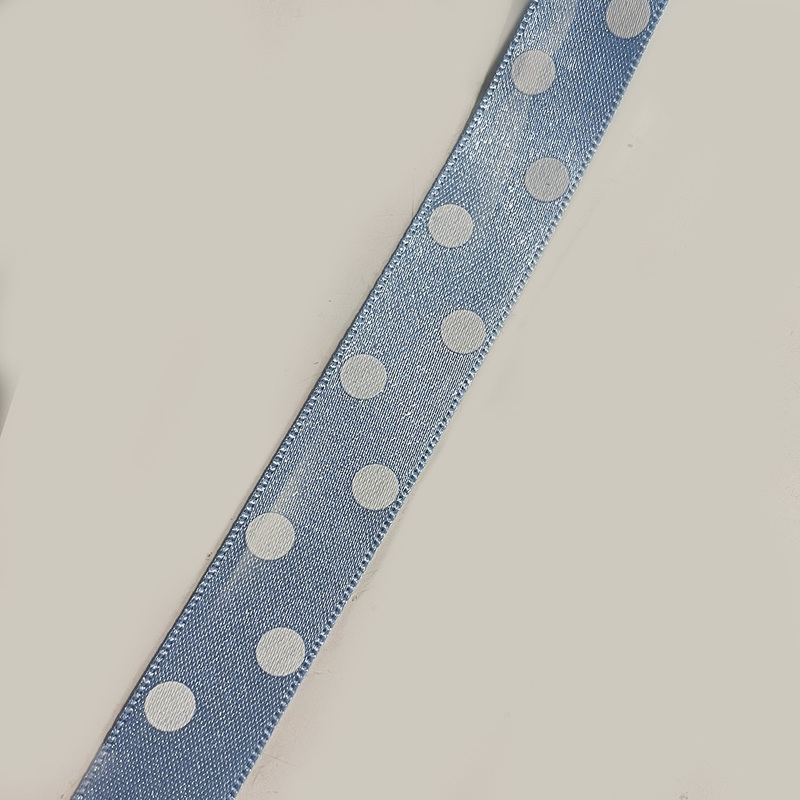 Prickigt dekorationsband blå polyester15mm, se vårt sortiment av heminredning, garn & tyger. Alltid till bra priser.