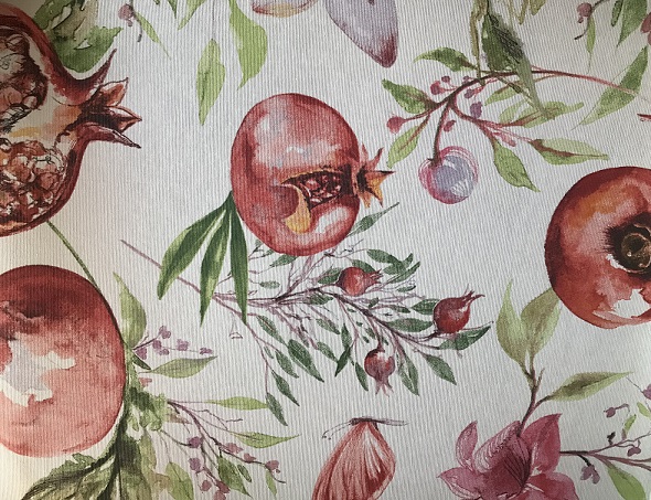 Vaxat tyg 140cm  Granatäpple, se vårt sortiment av heminredning, garn & tyger. Alltid till bra priser.
