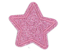 Brodyrmärke glitterstjärna i rosa, 4,5cm , se vårt sortiment av heminredning, garn & tyger. Alltid till bra priser.