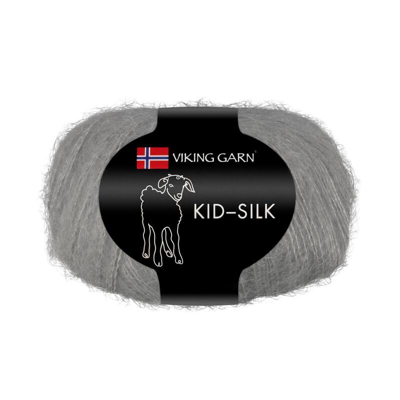 Kid silk 25gr 200m Grå, se vårt sortiment av heminredning, garn & tyger. Alltid till bra priser.