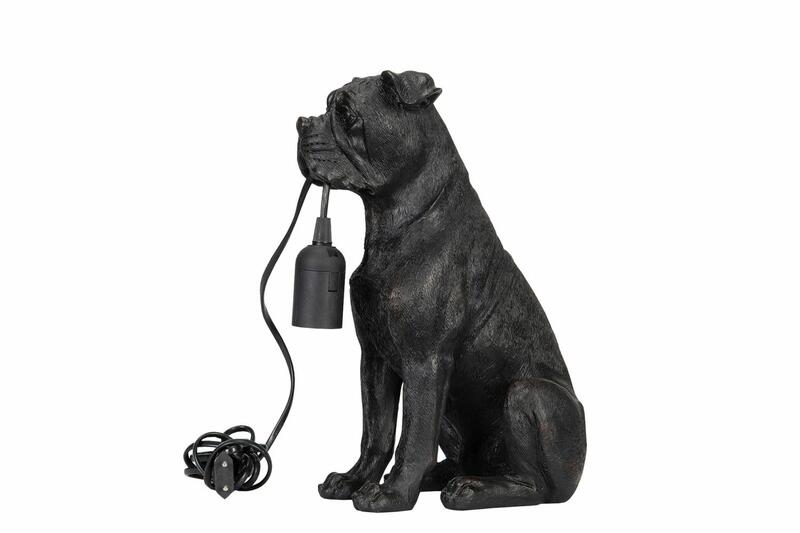 Bordslampa Hund  svart/brun Poly, se vårt sortiment av heminredning, garn & tyger. Alltid till bra priser.