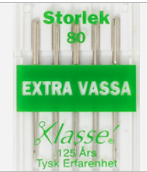 Symaskinsnålar Extra Vassa 80, se vårt sortiment av heminredning, garn & tyger. Alltid till bra priser.